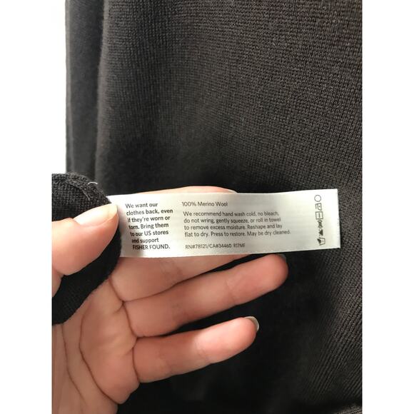 Eileen Fisher Women's M Dark Brown Wool Long Tunic Sweater Comfy Fall Winter - Picture 6 of 12